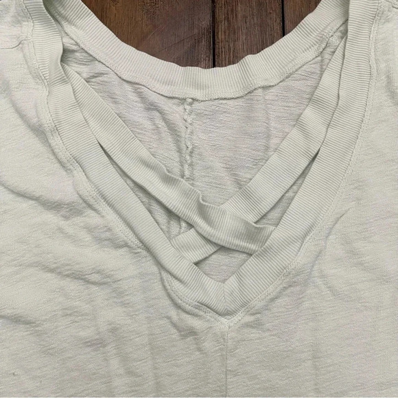 Anthropologie Daily Practice lightweight x-back pullover top. Medium, pale green - Picture 3 of 9